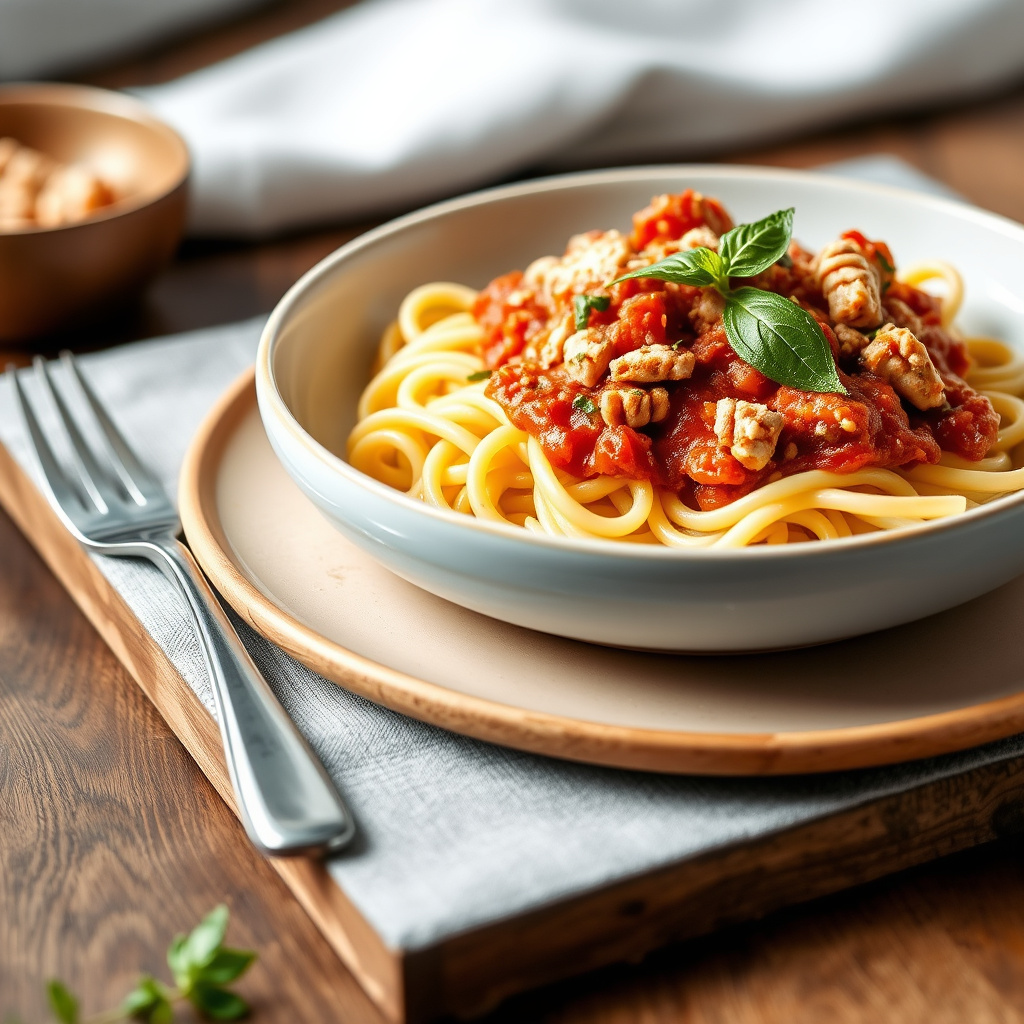 Fusilli med tunfisk og tomatsaus