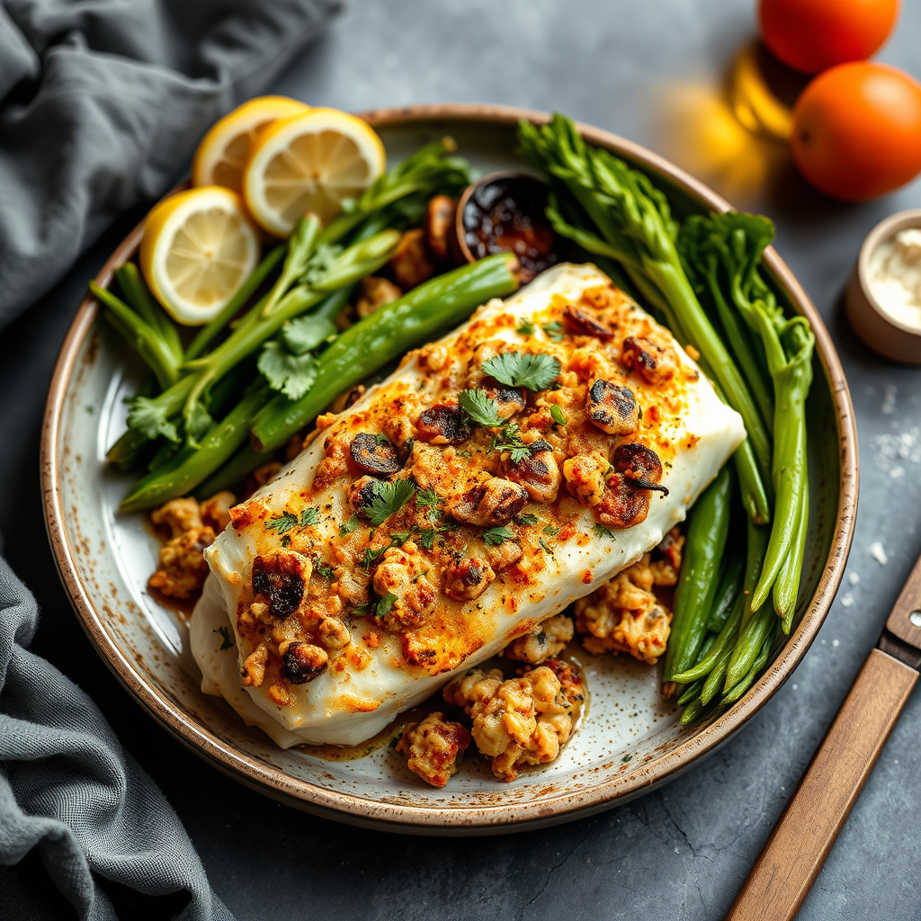 Fyllet hellefisk
