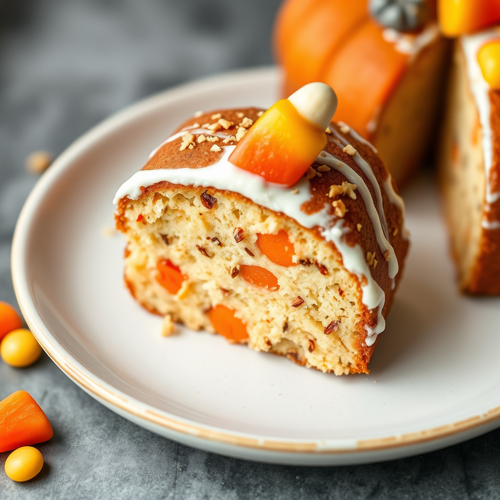 Fyllet kake med godteri mais