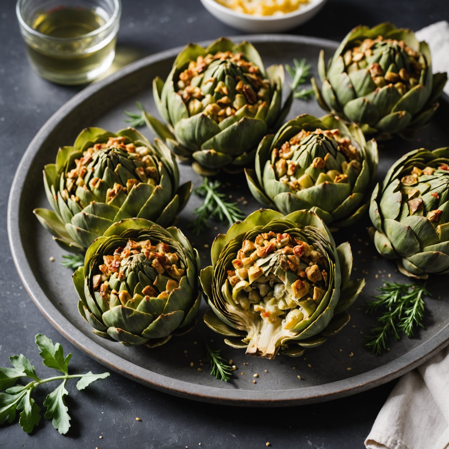 Fylte artisjokker
