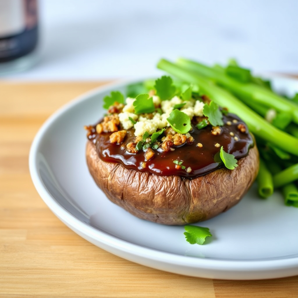 Fylte portobellobeter med Worcestershire-saus