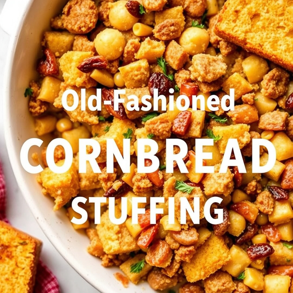 Gammeldags brød- og maisstuing til stuffing