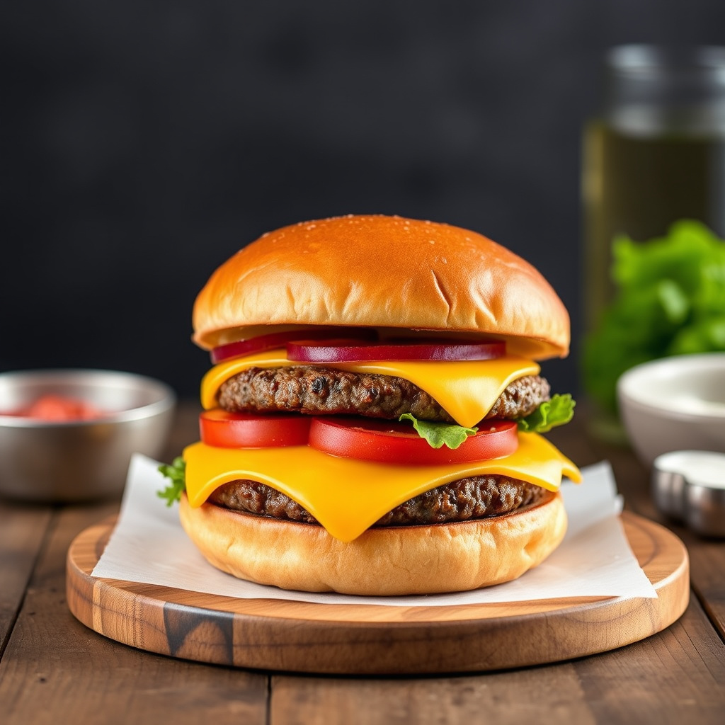 Gammeldags cheeseburger