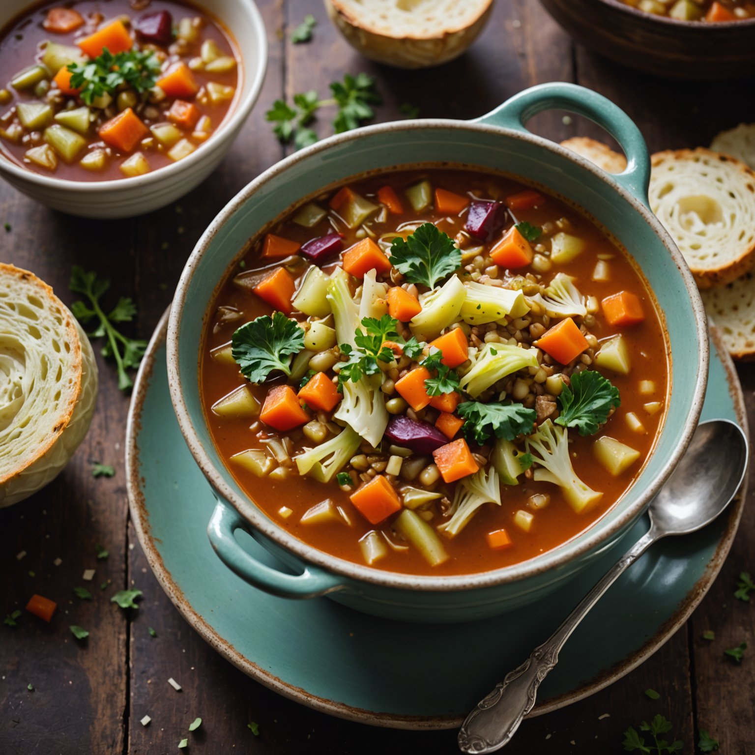 Gammeldags kål- og grønnsakssuppe