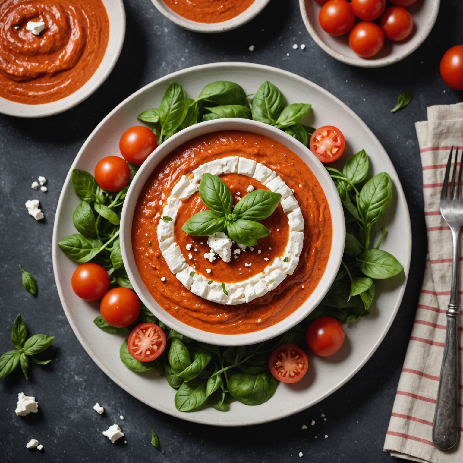 Kremet geitost- og tomatdressing