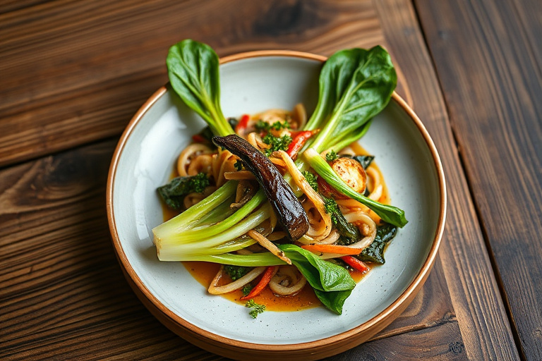Provençalsk bok choy med tomater og oliven