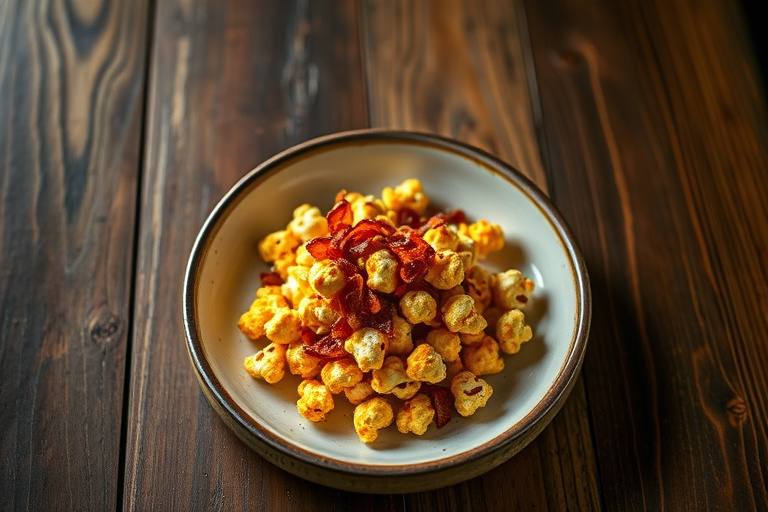 Sprø baconpopcorn