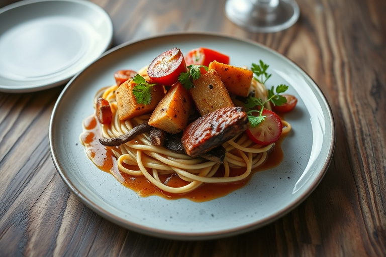 Enkel frokoststrata med skinke og spinat