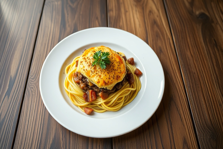 Philly Cheesesteak Shepherd's Pie med Spaghetti Squash