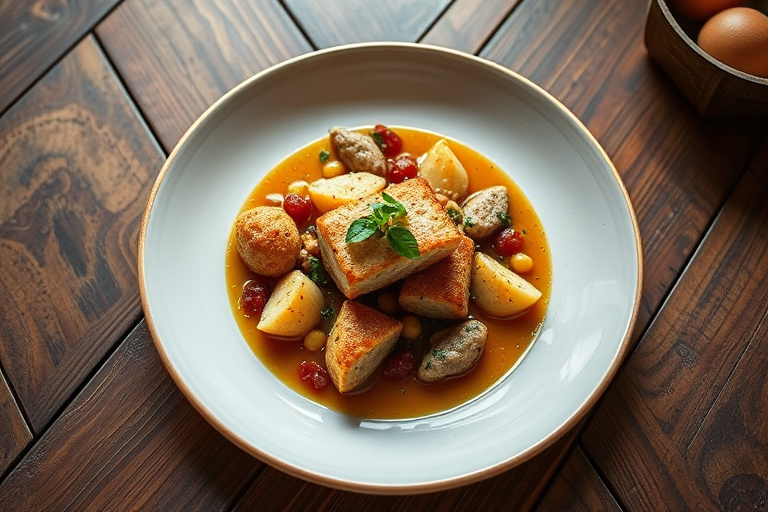 Blomkålmos med bacon og røkt gouda