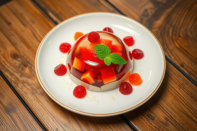 Kirsebærgelé med cola, ananas og pekannøtter