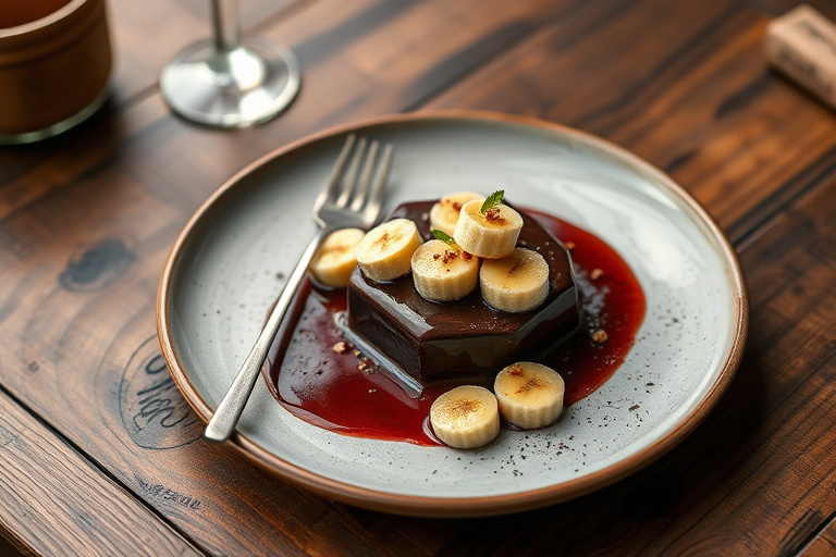 Overnight oats med sjokolade, mandel og banan