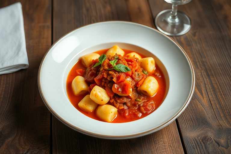 Gnocchi Cacciatore-suppe med paprika