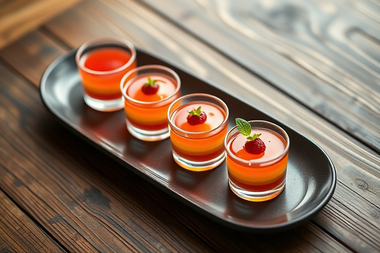 Red Bull® og vodka geléshots