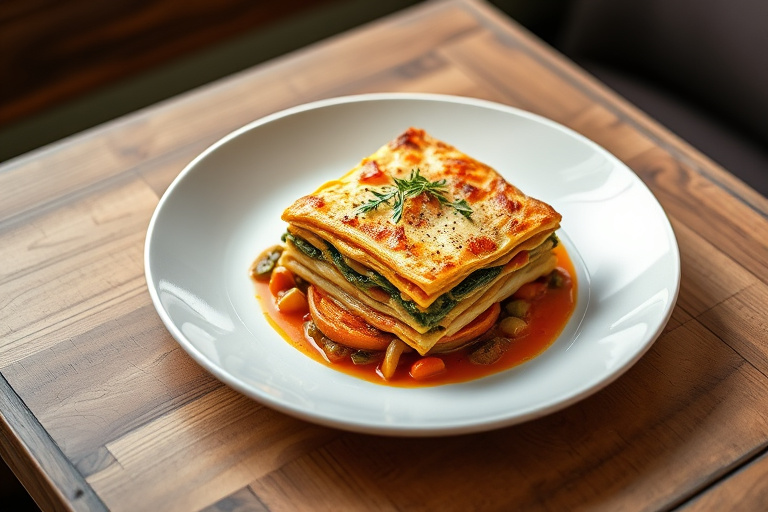 Vegetarlasagne med butternut squash