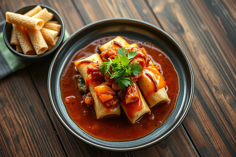 Enchiladas med kaktusfiken-saus