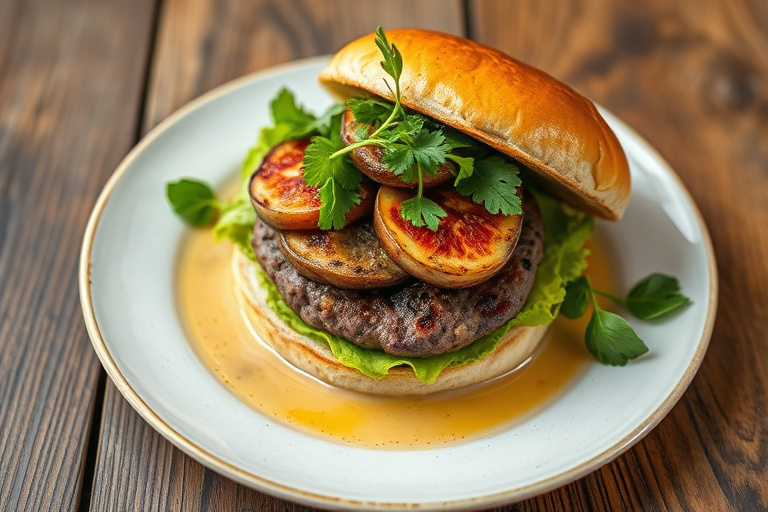 Blåmuggost- og fikenburger