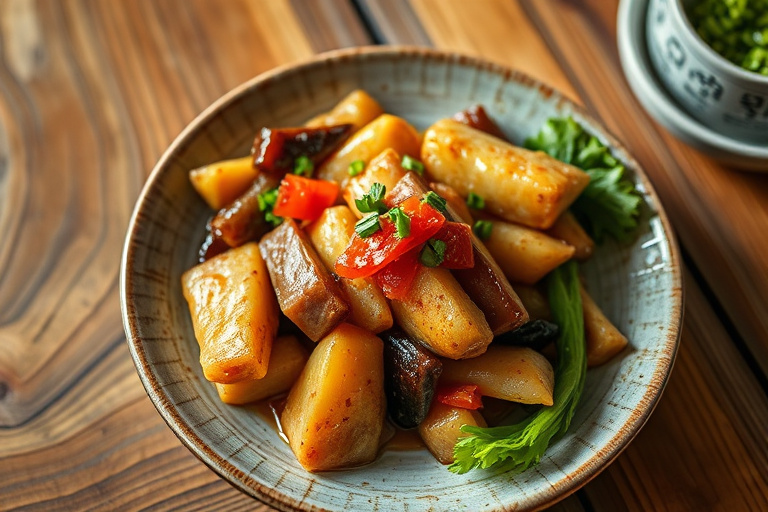 Koreanske soyabønne-nudler (Kongguksu)