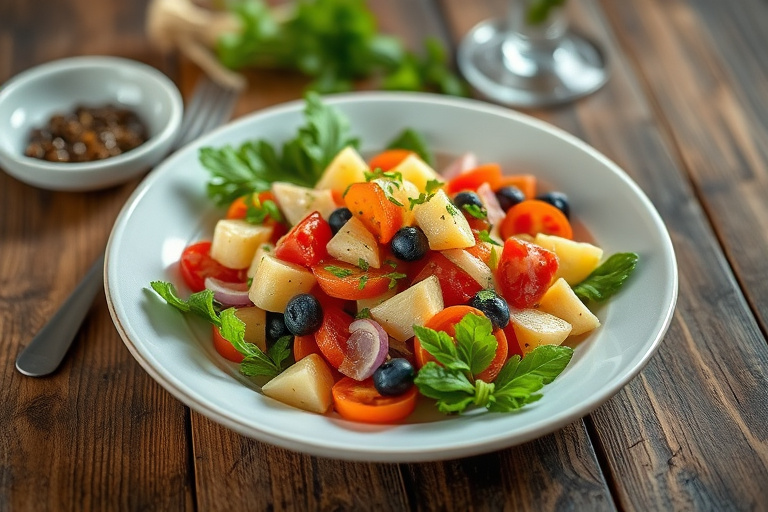 Fennikel- og fruktsalat med mynte