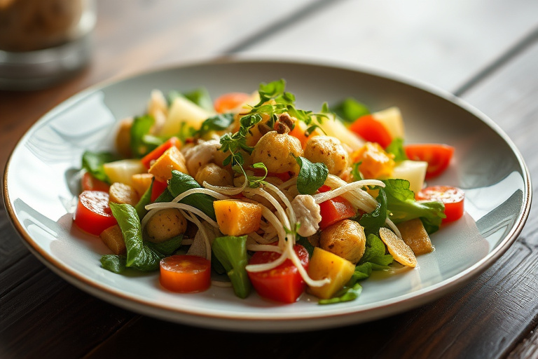Røykt bønnesalat med melassedressing