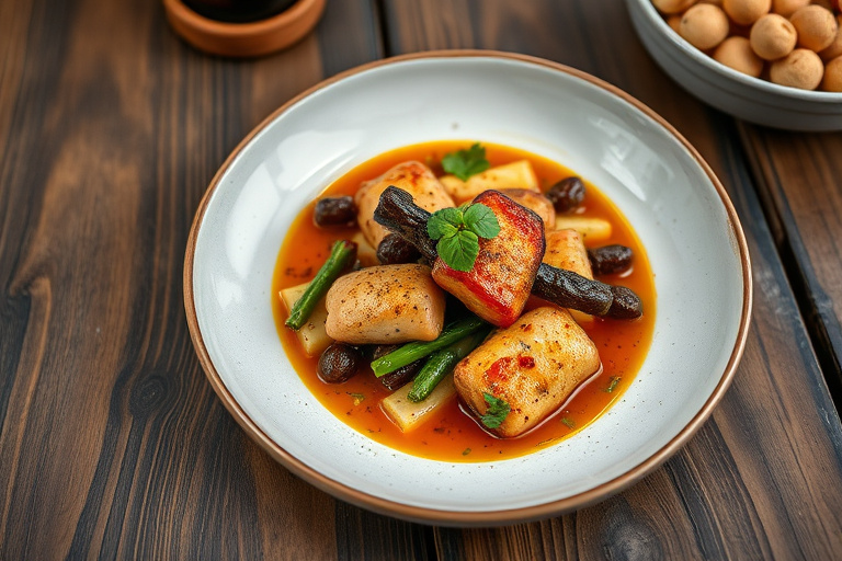 Sukkererter og poteter med persillepesto