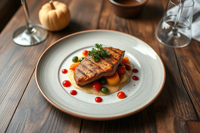 Fylte svinekoteletter med fruktkakefyll