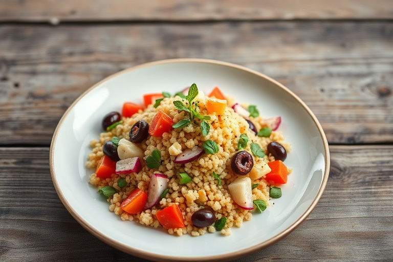 Kyllingsalat med couscous og druer