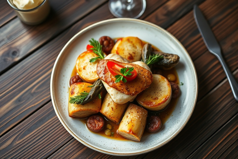 Bakt løk med melasse og bacon