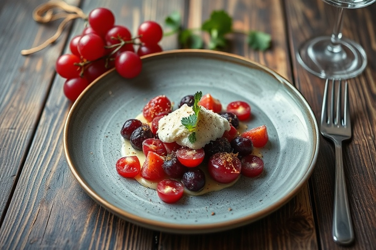 Rosa grapefrukt med cassis-sirup