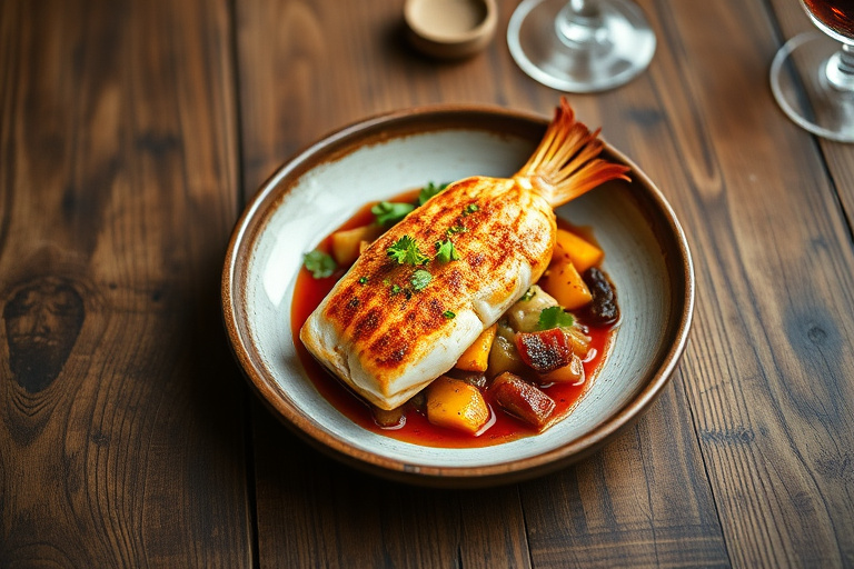 Rød snapper med kokos- og kamskjellbuljong