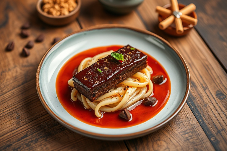 Mørk sjokolade- og peppermyntebark med pepperkake