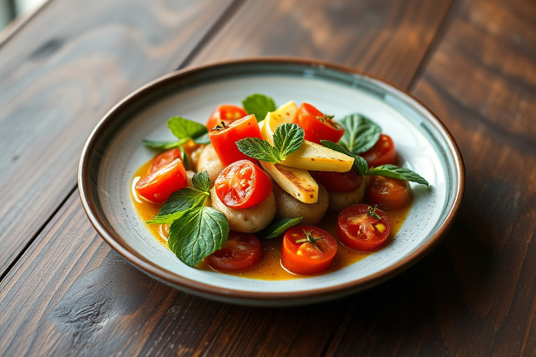 Cherrytomater fylt med kremet avokado