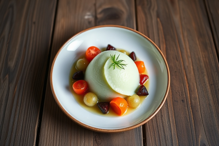 Frisk grønn eplesorbet