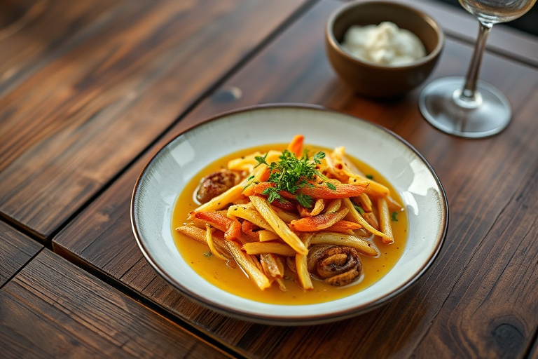 Yuca med hvitløks- og lime dressing