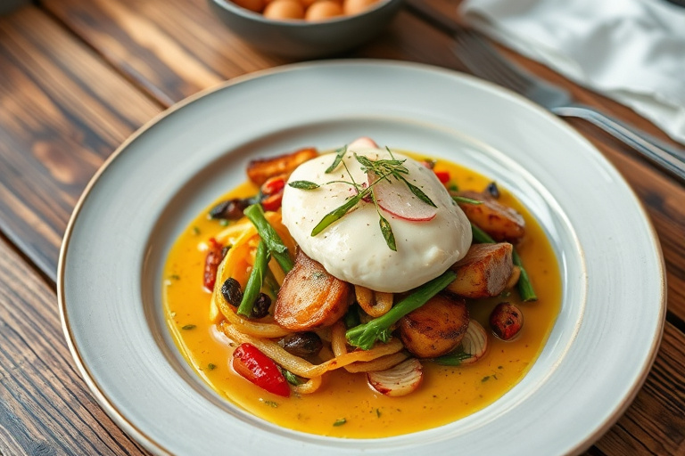 Fylt gresskar med ost og bacon