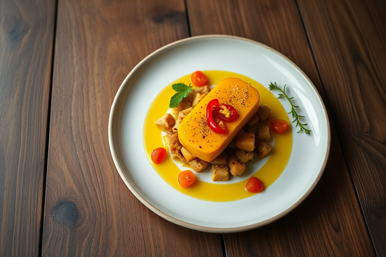 Konservert squash med chili, hvitløk og mynte