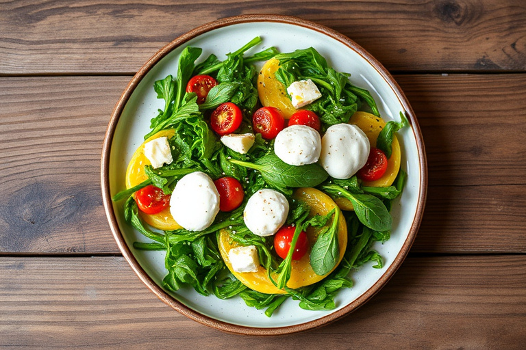 Arugula- og basilikumpesto med pinjekjerner og ricotta