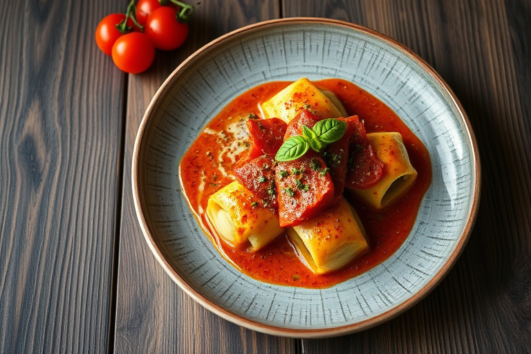 Pepperoni- og ostegrateng