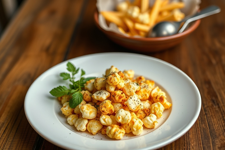 Popcorn med sprø pancetta og parmesan