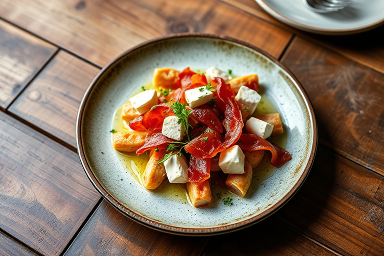 Varm kålsalat med bacon og Roquefort