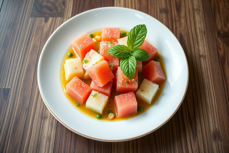 Vannmelon-granita i limekopper