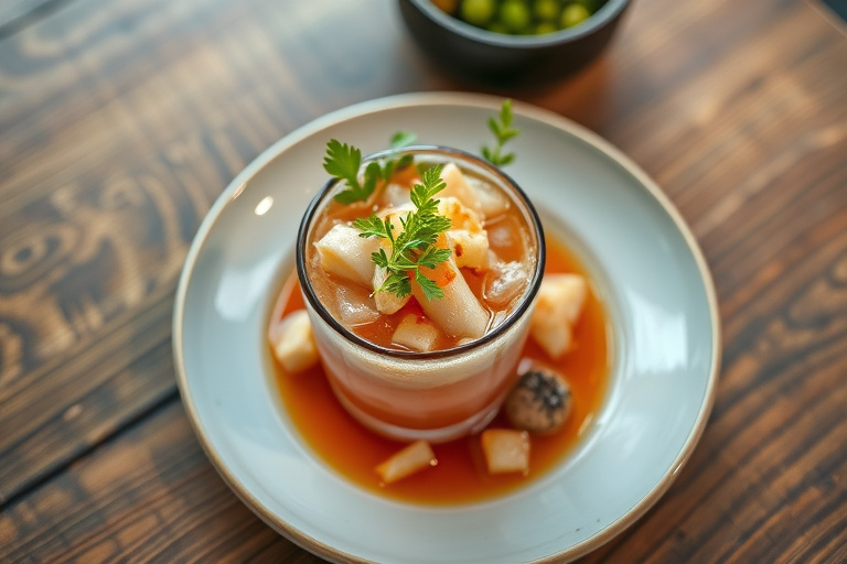 Umami Eliksir Cocktail med Hvitløk og Ansjos