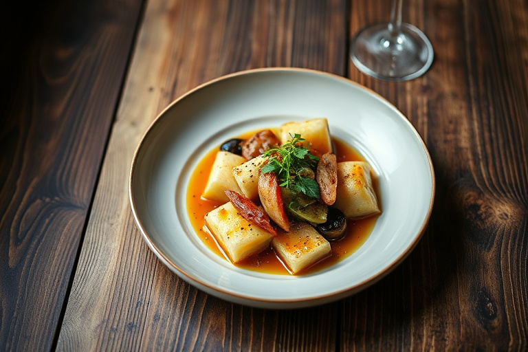 Karamelliserte svinekoteletter med epler