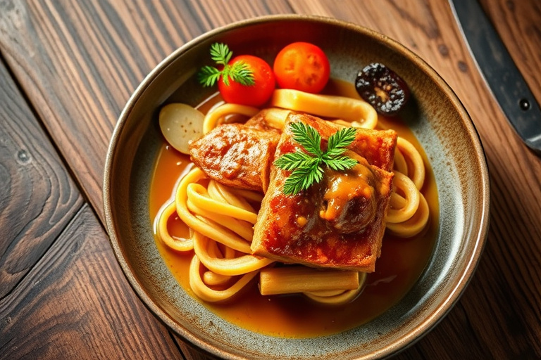 Svinekoteletter i kremet soppsaus