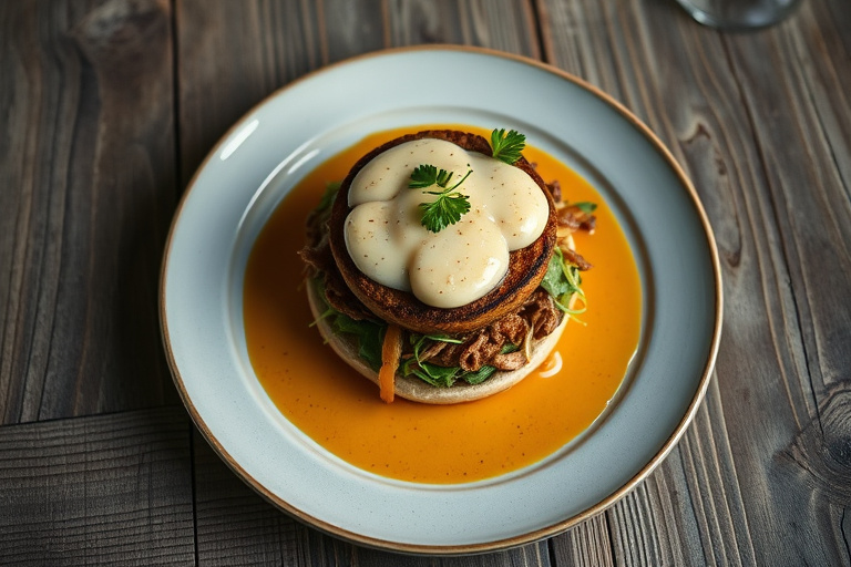 Kalkunburgere med sopp og blåmuggost