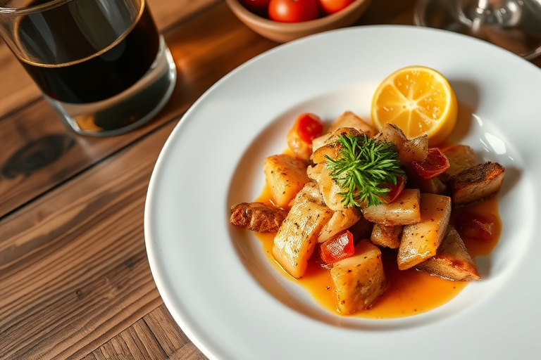 Kokt kål med tomater og grønnsaker