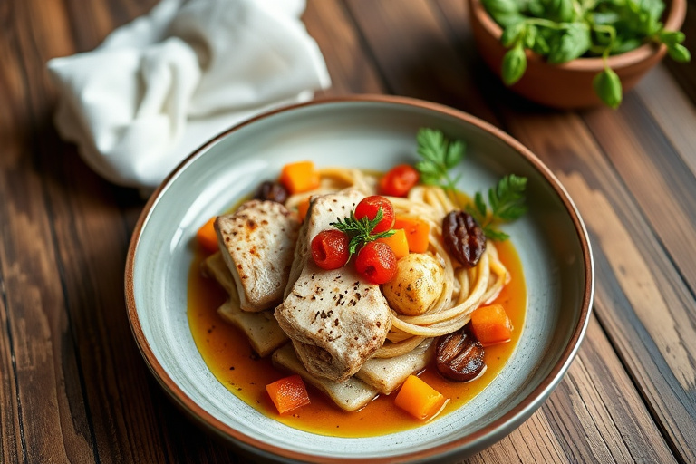 Eplefylte svinekoteletter med brødsmuler