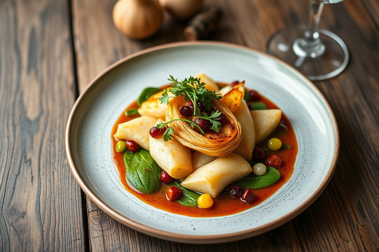 Spinat- og ostefylte pastaskjell med tomatsaus