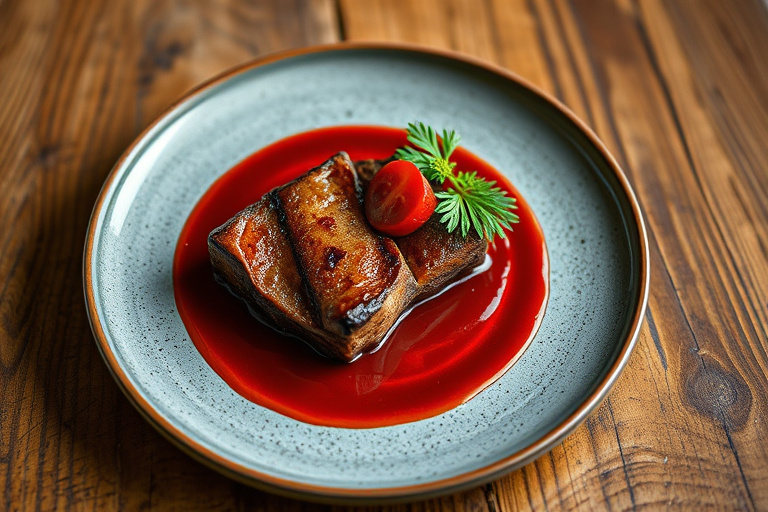 Karamellisert løk og rød sveitsiskkål