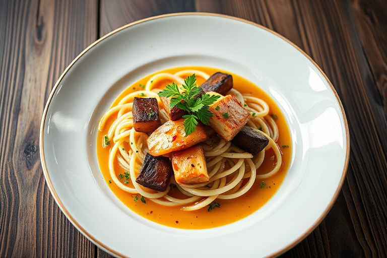 Asiatisk svinekotelettgrateng med teriyaki